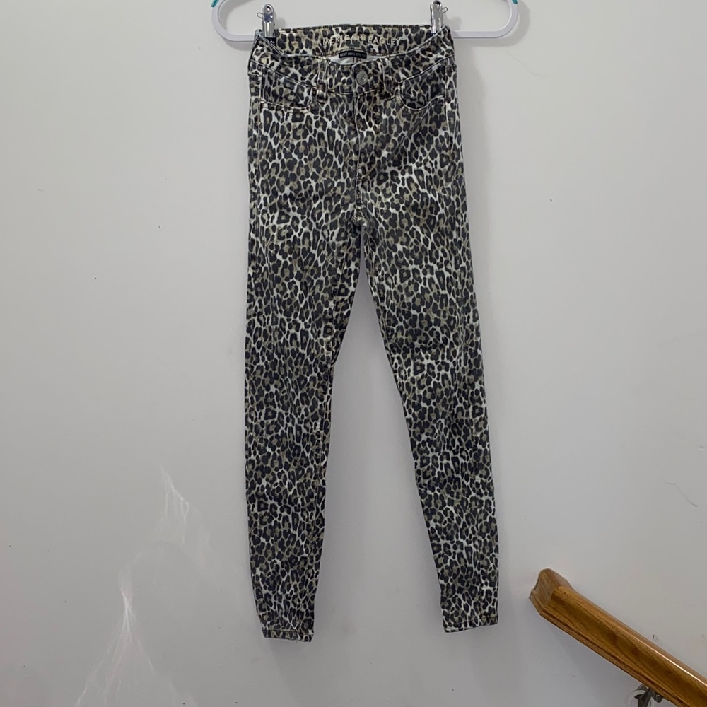 American Eagle Leopard Print Jeans